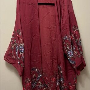 Embroidered Floral Kimono